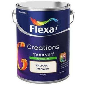 Flexa Creations - Muurverf Extra Mat - RAL9010 - 5 liter