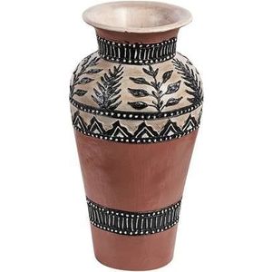 Beliani SIAK - Decoratieve vaas - Bruin - Terracotta