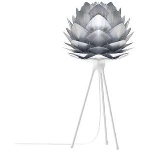 Umage Silvia Mini tafellamp brushed steel - met tripod wit - � 32 cm