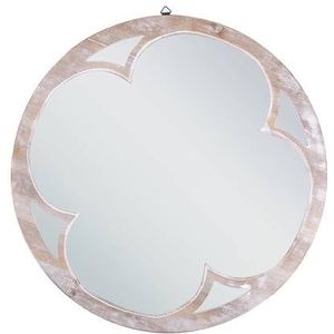 Beliani - MONCLOVA - Tafel spiegel - Lichte houtkleur - Dennenhout