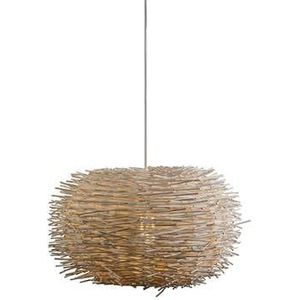 QAZQA Landelijke hanglamp wit rotan - Hatch 45