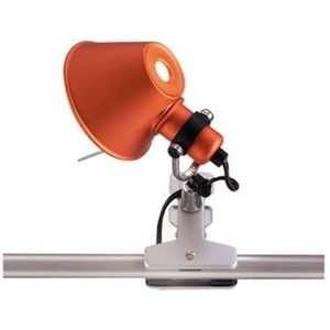 Artemide Tolomeo Micro Pinza klemlamp retrofit oranje