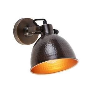 QAZQA Industri�le wandlamp brons met koper verstelbaar - Liko