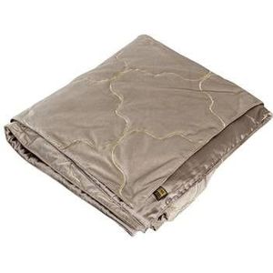 PTMD Lizze Dekbedovertrek - 240x220x2 cm - Fluweel - Beige