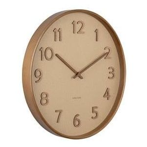 Karlsson - Wall clock Pure wood grain large sand brown