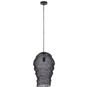 PTMD Miko Black iron wired hanging lamp see through S