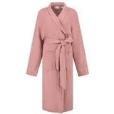 Yumeko kimono badjas gewassen linnen wafel blush rose m