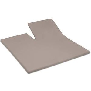 Cinderella - Topper Hoeslaken met split (tot 15 cm) - Double Jersey - 200x200/210 cm - Taupe