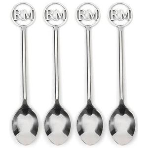 Riviera Maison Koffielepel zilver, Theelepel - RM Monogram 4 stuks