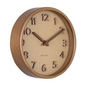 Karlsson - Wall clock Pure wood grain small sand brown