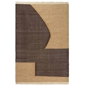 ferm LIVING Forene Vloerkleed 200 x 140 cm - Tan/Chocolate