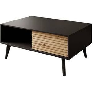 Meubella - Salontafel Palladium - Eiken - Zwart - 104 cm