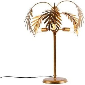 QAZQA botanica - Landelijke Tafellamp - 3 lichts - H 65 cm - Goud/messing - Woonkamers-sSlaapkamer