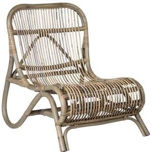 Giga Meubel Lounge stoel Rotan - Grijs -71x65x78cm - Het Mandenhuys