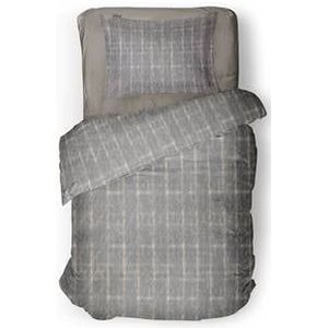 LINNICK Dekbedovertrek Katoen Bracken - grey - 140x200/220cm - 1 persoons