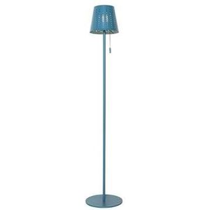 QAZQA Buiten vloerlamp blauw incl. LED 3-staps dimbaar op solar -