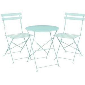 Mica Decorations Laurence Bistro Set - Set of 3 - Metaal - Lichtgroen