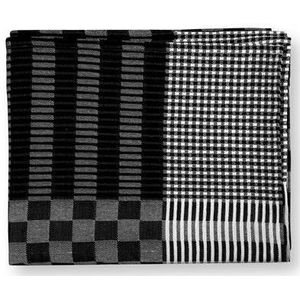 vtwonen Tafelkleed - 100% Katoen - Zwart-Wit Vierkant - 150x250cm