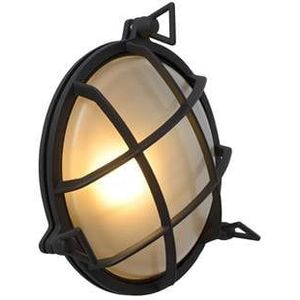 Lucide Dudley ronde wandlamp zwart 23cm