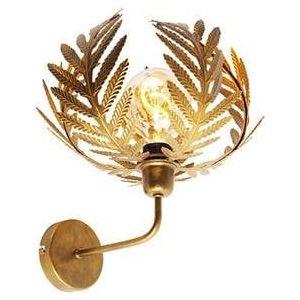 QAZQA Vintage wandlamp goud 25 cm - Botanica
