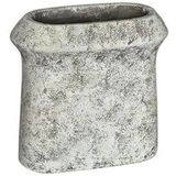 PTMD Nimma Grey cement pot wide top oval M