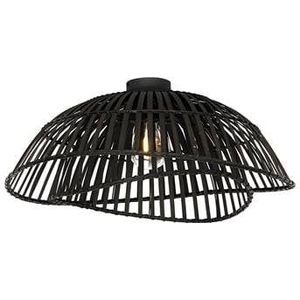 QAZQA pua - Oosterse Plafondlamp - 1 lichts - Ø 62 cm - Zwart - Woonkamers-sSlaapkamers-sKeuken