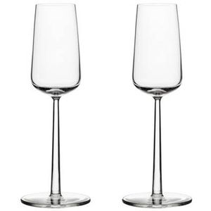 Iittala Essence - Champagneglazen – Champagneglas op Voet - Transparant - 21 cl – Set van 2 Glazen