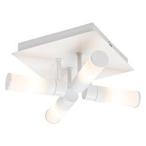 QAZQA Moderne badkamer plafondlamp wit 4-lichts IP44 - Bath