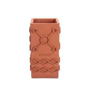 Zuiver Graphic Vaas - Vierkant - Terracotta