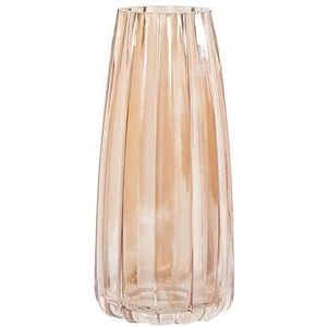 Beliani OKTONIA - Decoratieve Vaas - Oranje - Glas