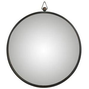 J-Line spiegel Gebombeerd - metaal - zwart - large