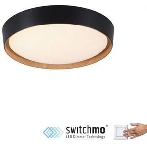 Paul Neuhaus Plafondlamp Milia Zwart � 40cm incl. Dimmer