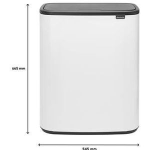 Brabantia Bo Touch Bin 2 x 30 Liter White