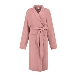 Yumeko kimono badjas gewassen linnen wafel blush rose s