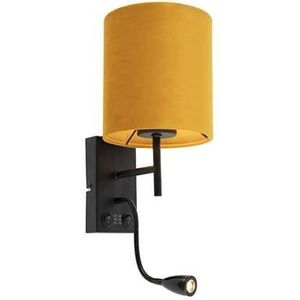 QAZQA stacca - Moderne LED Wandlamp voor binnen - 1 lichts - D 200 mm - Geel - Woonkamers-sSlaapkamer