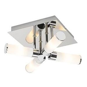 QAZQA Moderne badkamer plafondlamp chroom 4-lichts IP44 - Bath