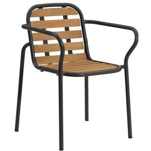 Normann Copenhagen Vig Tuinstoel Robiniahout met Armleuning- Zwart