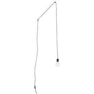 QAZQA Design hanglamp zwart met stekker - Cavalux