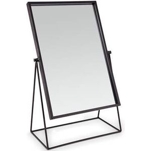 vtwonen Rechthoekige Spiegel - Tafelspiegel - Zwart - 26x43cm