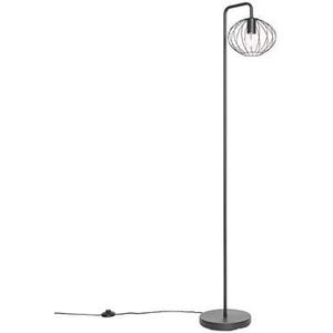 QAZQA Industri�le vloerlamp zwart 23 cm - Margarita