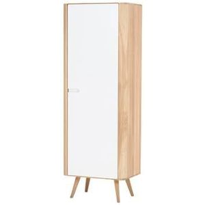 Gazzda Ena cabinet houten opbergkast whitewash - 60 x 170 cm