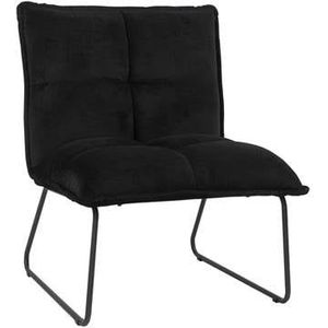 Bronx71 Velvet fauteuil Malaga zwart
