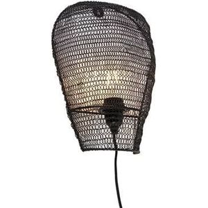 QAZQA Oosterse wandlamp zwart 35 cm - Nidum