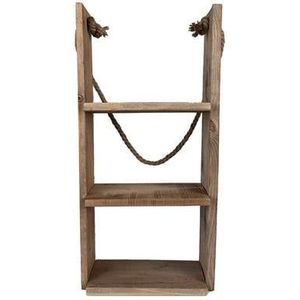 Clayre & Eef Wandrek 28x16x59 cm Bruin Hout Muurrek