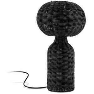 Villa Collection Werna rattan tafellamp zwart - 30 x 53.5 cm