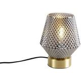 QAZQA Karce - Art Deco Tafellamp - 1 Lichts - H 205 Mm - Goud/Messing - Woonkamer - Slaapkamer