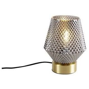 QAZQA Karce - Art Deco Tafellamp - 1 Lichts - H 205 Mm - Goud/Messing - Woonkamer - Slaapkamer
