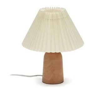 Kave Home - Benicarlo tafellamp in hout met een natuurlijke, beige
