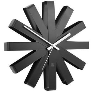 Umbra Ribbon Wandklok � 30 cm - Zwart