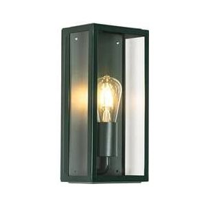 QAZQA Industri�le buiten wandlamp donker groen met glas IP44 -